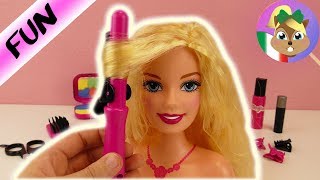 TESTA DI BARBIE DA ACCONCIARE - Taglio e piega con piastra, phon, spazzola e forbici