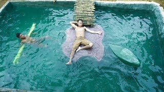 Build Swimming Pool Around Underground House-Part 6