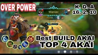 Akai Hampir SAVAGE!! AKAI BUILD FIGHTER GG BANGET!! | Perfect Gameplay TOP 4 AKAI (Avengers Hulk)
