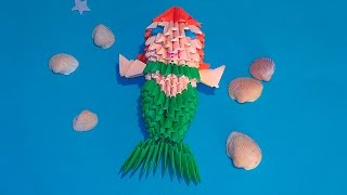 Как сделать бумажную русалку. Модульное оригами русалка схема сборки