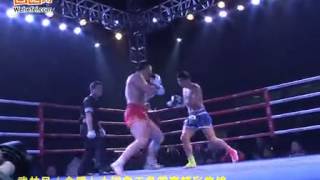 latest Yi Long Fight : Sanshou Vs Muay Thai : Yi long TKO Sartweipeng Jaimoon