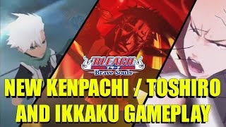 Bleach Brave Souls - NEW GAMEPLAY KENPACHI/IKKAKU/TOSHIRO and GINJOU!