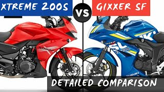 Hero Xtreme 200S VS Suzuki Gixxer SF Detailed Comparison | Xtreme 200S Comparison | K2K Motovlogs