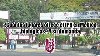 Oferta y demanda OFICIAL del IPN 2017 a nivel superior en MÉDICO BIOLÓGICAS