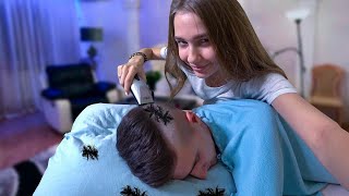 ПОБРИЛА ПАРНЯ ПОКА ОН СПАЛ! СУПЕР ПРАНК ?