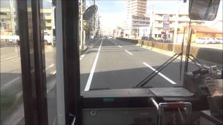 中国バス福山駅前-車庫線前面展望(中国バス本社前→西川口→福山駅前)