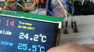 termostat dublu cu Arduino Due pe afisaj de 3.95" (7a)