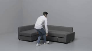 產品示範 - FRIHETEN 角位梳化床 | FRIHETEN Corner sofa-bed with storage Assembly