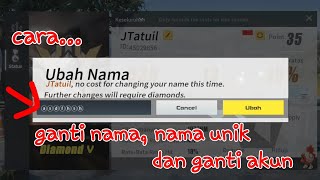 Cara ganti nama, menggunakan nama unik, ganti akun - rules of survival