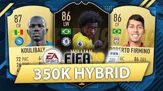INSANE 350K HYBRID w/ IF WILLIAN! FIFA 19 SQUAD BUILDER