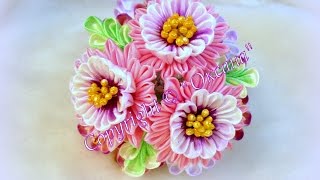 Мастер класс гребня канзаши 2 часть .