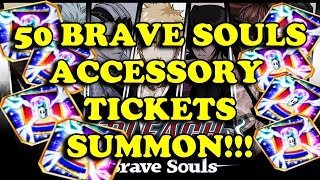 Bleach Brave Souls - 50 BRAVE SOULS ACCESSORY TICKET SUMMON!!!