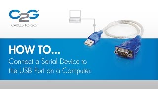 How To Connect a Serial Device using USB