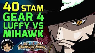 40 Stamina Mihawk VS TWO Characters! [One Piece Treasure Cruise]