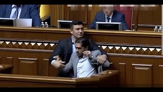 Драка в Раде. Слуга Тищенко вынес Лероса с трибуны.