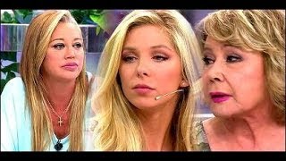 Romina Malaspina descoloca a las arpías Belén Esteban y Mila Ximénez en su visita a 'Sálvame'