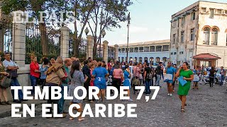 Fuerte TEMBLOR de 7,7 entre CUBA y JAMAICA