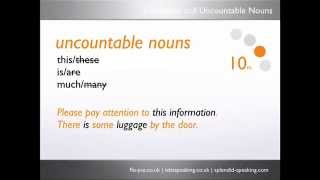 10 Minute English Grammar: Uncountable and Countable Nouns