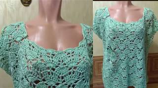 Отличная пряжа + красивый рисунок  = эффектная кофточка, туника или платье
