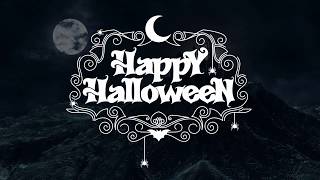 Футаж Хэллоуин/Halloween с красивой надписью #1