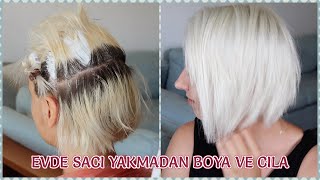 YAKMADAN EVDE SAÇ AÇMA (platin) ve CİLA
