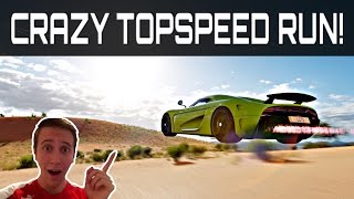 FASTEST CAR IN FH3? | 1500hp Regera | 438km/h + 422km/h in Reverse!!!