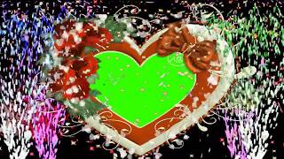 Wedding Frame heart Green Screen Motion Background Video Effects HD- Free Green Screen 2