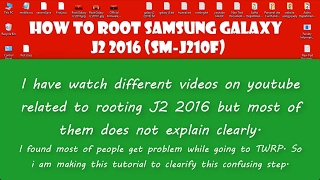 How to root Samsung Galaxy J2 2016 (SM-J210F)