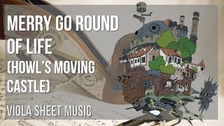 EASY Viola Sheet Music: How to play Merry Go Round of Life (Howl's Moving Castle) by Joe Hisaishi