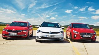 2018 Volkswagen Golf Variant vs 2018 Hyundai i30 Tourer vs 2018 Skoda Octavia Combi