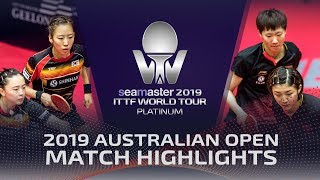 Chen Meng/Wang Manyu vs Yang Haeun/Jeon Jihee | 2019 ITTF Australian Open Highlights (Final)