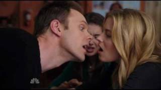 Britta and Jeff  - THE tongue kiss!! - Community - Gillian Jacobs & Joel McHale