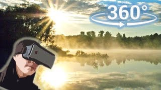 Панорамное Видео 360 VR 4K для очков виртуальной реальности.Раннее утро, природа time lapse. Релакс