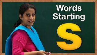 Learn Words Starting with S | Flash Cards – Words Starting With Letter s | Toddler Words With S