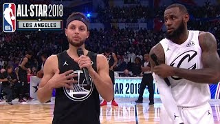 LeBron James & Stephen Curry Address the Crowd | 2018 NBA All-Star Game