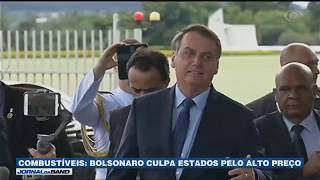 Bolsonaro culpa estados pelo alto preço dos combustíveis