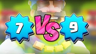 LVL 7 vs LVL 9 GAMEPLAY :: Clash Royale :: BEAT HIGHER LEVELS!