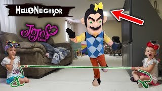 Hello Neighbor in Real Life! JoJo Bow Scavenger Hunt! Pranked for Stealing our JoJo Siwa Bows!!!