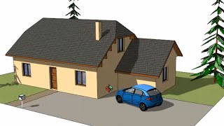 Tuto Dessiner sa maison avec SketchUp, chapitre #1 : dessin d'une maison