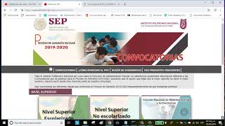 CONVOCATORIA INGRESO A NIVEL SUPERIOR IPN Y UNADM 2019