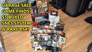 GARAGE SALE GAME FINDS! $5 BOXED SNES SYSTEM & RARE PS4! | Scottsquatch