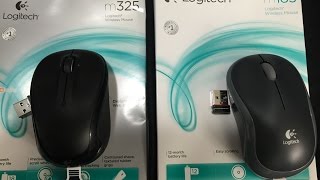 Logitech M185 and M325 Wireless Mouse Unboxing and Comparison