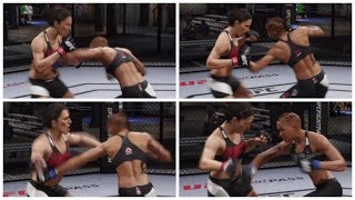 Ronda Markos accepts belly punches (EA UFC 2: Ryona Edition)