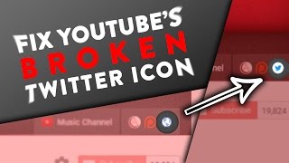 How To :: Fix YouTube Twitter Icon Not Showing Up / YouTube Channel Links Twitter Icon Bug