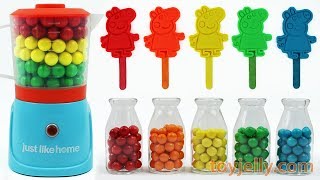 Play Doh Peppa Pig Popsicle Ice Cream Learn Colors Blender Mixer Toys Baby Finger Song Kids Rhymes