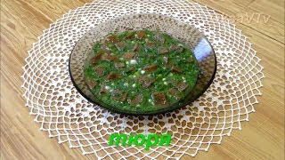 Тюря - холодный суп. Тюря на молочной сыворотке. Tyurya is a cold soup.
