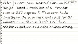 Recipe Oven Roasted Corn on the Cob