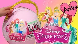 Princesas Disney LOL Big Surprise | Jugando muñecas y juguetes con Andre