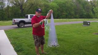How to throw a cast net. Easy, simple way.