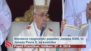 Nova svetnika: Janez XXIII. in Janez Pavel II.